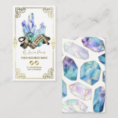 Mystische, weiße und goldene Visitenkarte (Vorne/Hinten)