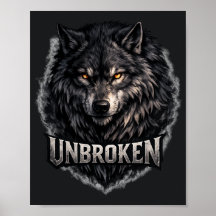 Mystische Wildnis Wolf Unbeugsam | Bergnacht
