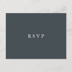 Mystische Winter Florale Hochzeit RSVP-Essensau Einladungspostkarte