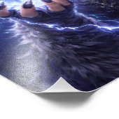 Mystische Wolfs-Kriegerin – Night Spirit Poster (Ecke)