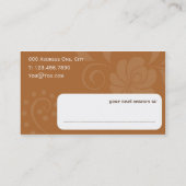 Mystische Yoga-Visitenkarten Terminkarte (Rückseite)