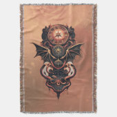 Mystische Zeitreise mit Flügeln, Steampunkuhr. Decke (Vorderseite Vertikal)