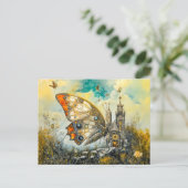 Mystischer Altar Schmetterling Postkarte (Stehend Vorderseite)