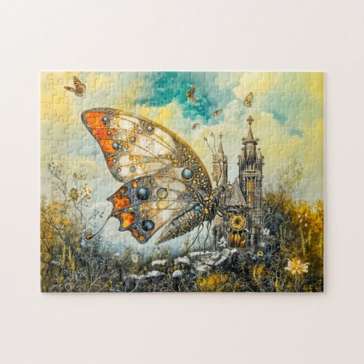 Mystischer Altar Schmetterling Puzzle (Horizontal)