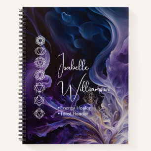 Mystischer Amethyst-Chakras-Reiki-Meditations-Yoga Notizblock