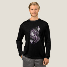 Mystischer Anime-Krieger Kosmischer Wirbel Tinten Tri-Blend Shirt