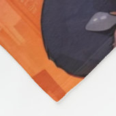 Mystischer Anime-Schwarzer Kater Fleecedecke (Ecke)