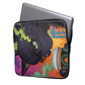 Mystischer Anime-Schwarzer Kater Laptopschutzhülle (Vorderseite Links)