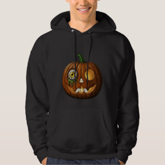 Mystischer Augapfel- und Skeletthand-Kürbis Hoodie