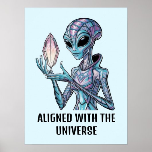 Mystischer Außerirdischer Poster (Vorne)