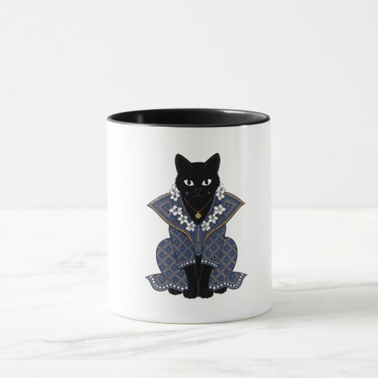 Mystischer Batik-Katzenkönigin-Kaffeebecher Tasse (Zentrum)