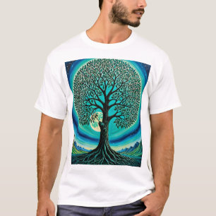 Mystischer Baum des Lebens Moonlit T - Shirt