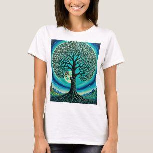 Mystischer Baum des Lebens Moonlit T - Shirt