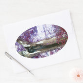 Mystischer Baum Ovaler Aufkleber (Umschlag)