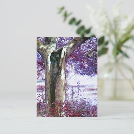 Mystischer Baum Postkarte (Stehend Vorderseite)
