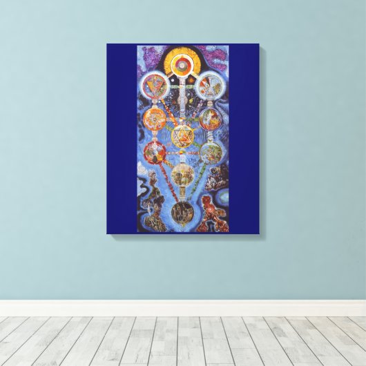 Mystischer Baum Wrapped Canvas Art Leinwanddruck (Insitu (Holzboden))