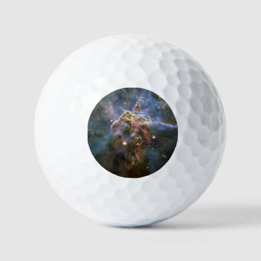Mystischer Berg in Carina Nebula Hubble Space Golfball (Vorderseite)
