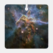 Mystischer Berg in Carina Nebula Hubble Space Ornament Aus Metall (Rückseite)