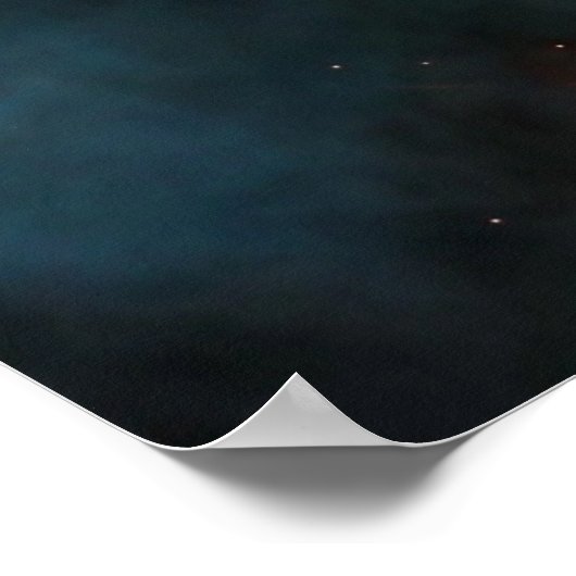 Mystischer Berg in Carina Nebula Hubble Space Poster (Ecke)