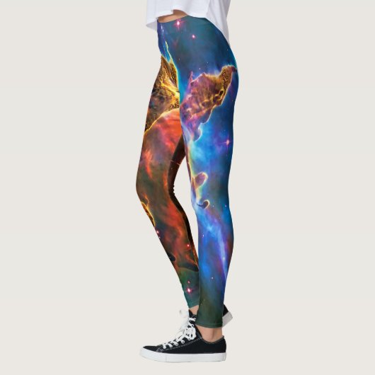 Mystischer Berg, Weltraumbild Carina-Nebelflecks Leggings (Links)