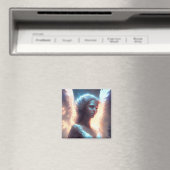 Mystischer blauäugiger Engel Magnet (In Situ (Geschirrspüler))