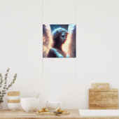 Mystischer blauäugiger Engel Poster (Küche)