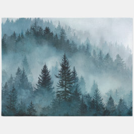 Mystischer blauer Wald Fluchttsteppich