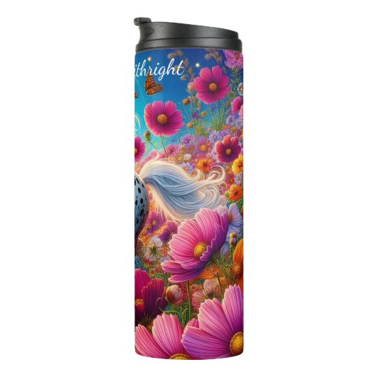 Mystischer Blütengarten Thermosbecher (Nach rechts gedreht)