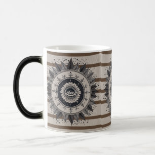 Mystischer Boho-Böser-Blick-Mandala-Farbenwechsel- Verwandlungstasse
