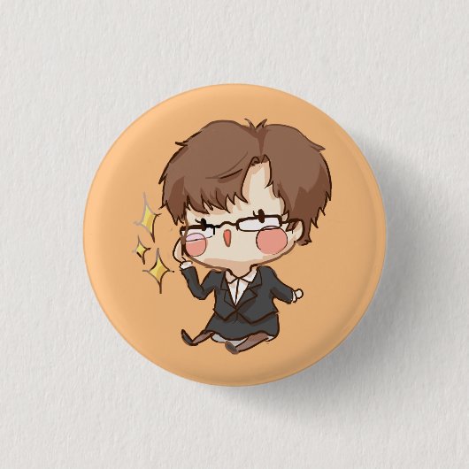 Mystischer Bote: Funkelnd Augen Jaehee Knopf Button (Vorderseite)