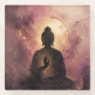 Mystischer Buddha   Zen Meditation Glasuntersetzer