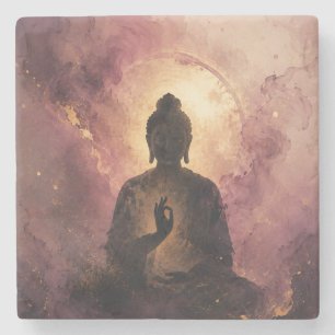 Mystischer Buddha   Zen Meditation Steinuntersetzer
