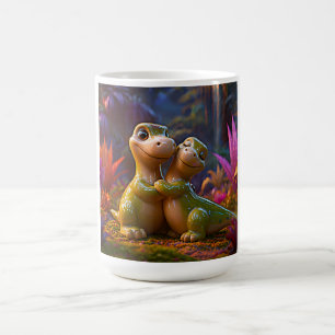 Mystischer Dino-Glanz-Umschluss Kaffeetasse