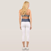 Mystischer Doppelkopf Drache - Rund Minimal Design Capri Leggings (Rückseite)