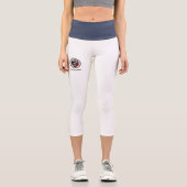 Mystischer Doppelkopf Drache - Rund Minimal Design Capri Leggings (Vorderseite)