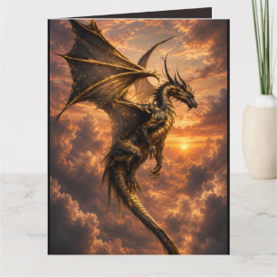 Mystischer Drache  Alte Mondpostkarte   Erhalten Karte