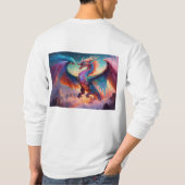 Mystischer Drache und Phoenixmalerei T-Shirt (Rückseite)