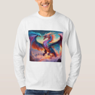 Mystischer Drache und Phoenixmalerei T-Shirt