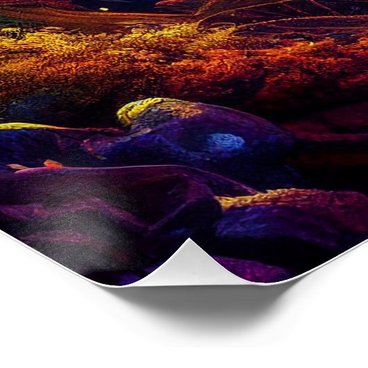 Mystischer Drache verzauberte Forest Fantasy Poster (Ecke)