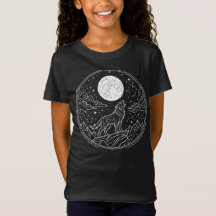 Mystischer einsamer Wolf, der den Mond anheult