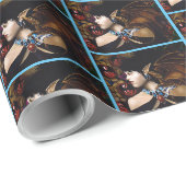 Mystischer Elf-Drachen-Begleiter Schmetterling Fan Geschenkpapier (Rolleneckpunkt)