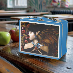 Mystischer Elf-Drachen-Begleiter-Schmetterling-Fan Metall Brotdose