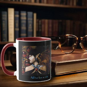 Mystischer Elf-Drachen-Begleiter Schmetterling Fan Tasse