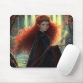 Mystischer Elf in einem Fantasy-Wald Mousepad (Mit Mouse)