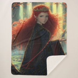 Mystischer Elf in einem Fantasy-Wald Sherpadecke