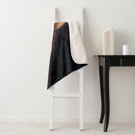 Mystischer Elf in einem Fantasy-Wald Sherpadecke (Beispiel)