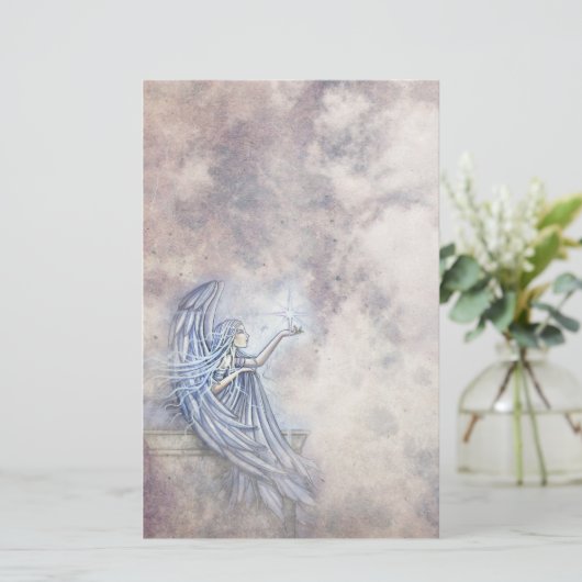Mystischer Engel mit Star Stationary Briefpapier (Stehend Vorderseite)