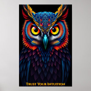 🦉 Mystischer Eulengeist - Heilige Weisheit & Schu Poster