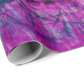 Mystischer Fantasy-Wald mit lila Blätter Geschenkpapier (Rolleneckpunkt)