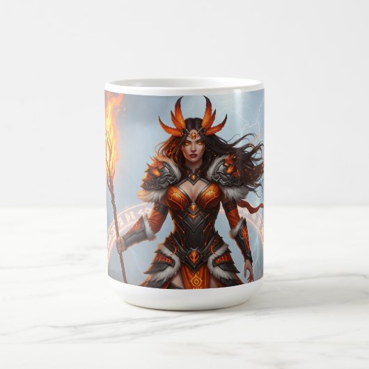 Mystischer Feuerschamane-Mug Kaffeetasse (Mittel)